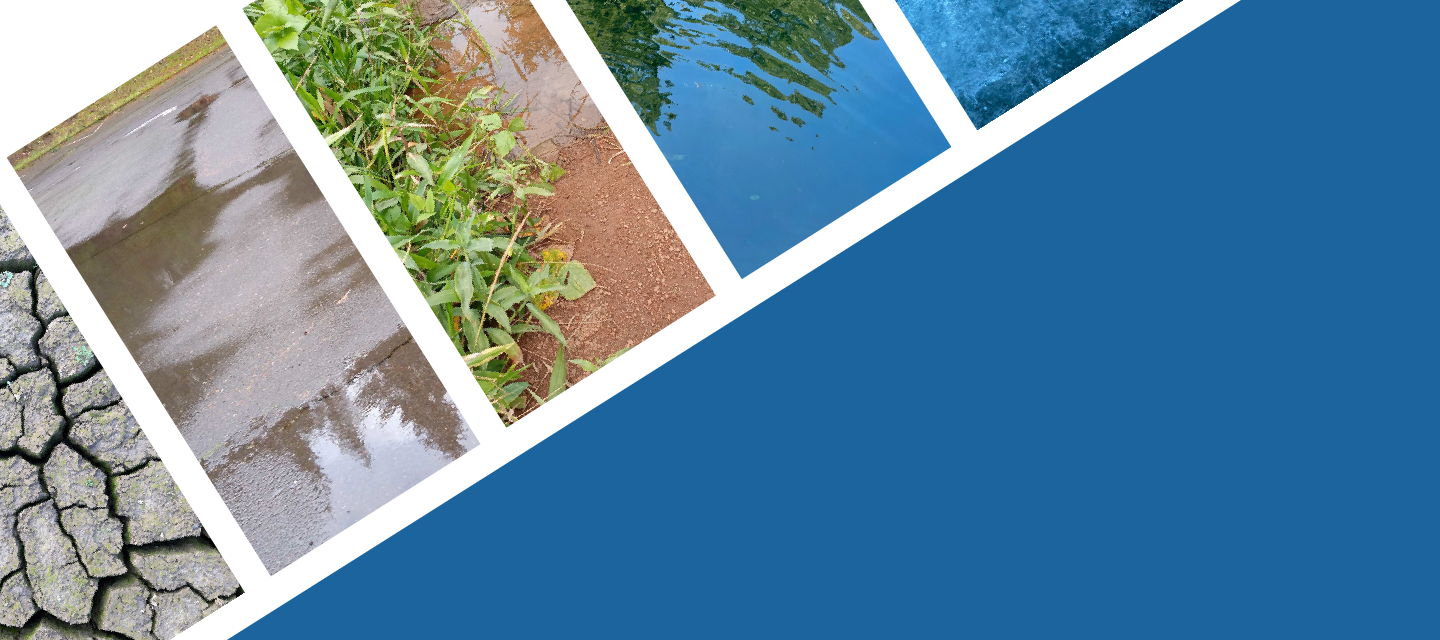 Images of different water sources as a background